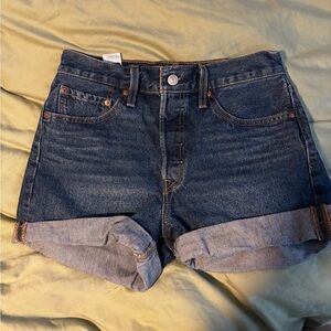 Levi's 501 Dark Blue Jean Shorts